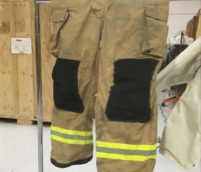 image of same firefighter pants after they have been cleaned and restored