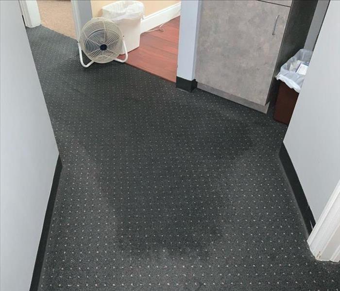 A dental office had their carpet damaged by water.